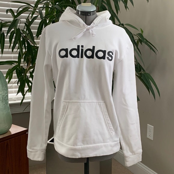 Adidas White Hooded Sweatshirt - Picture 2 of 14